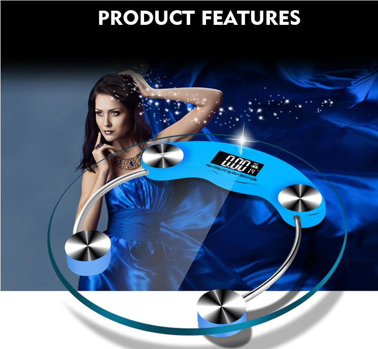 180kg glass calibrate digital weight bathroom scale