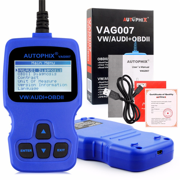 Autophix V007 OBD2スキャナー | Audi A3 A4 A6, VWゴルフ用車両診断ツール