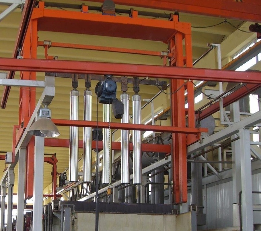 hollow chrome plated piston rod for hydraulic cylinders