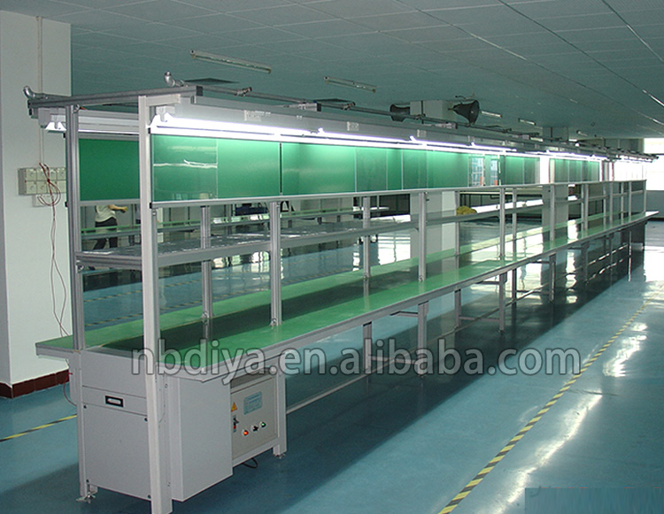 Double Side Assembly Line Pipe Work Table ESD For Workshop Conveyor