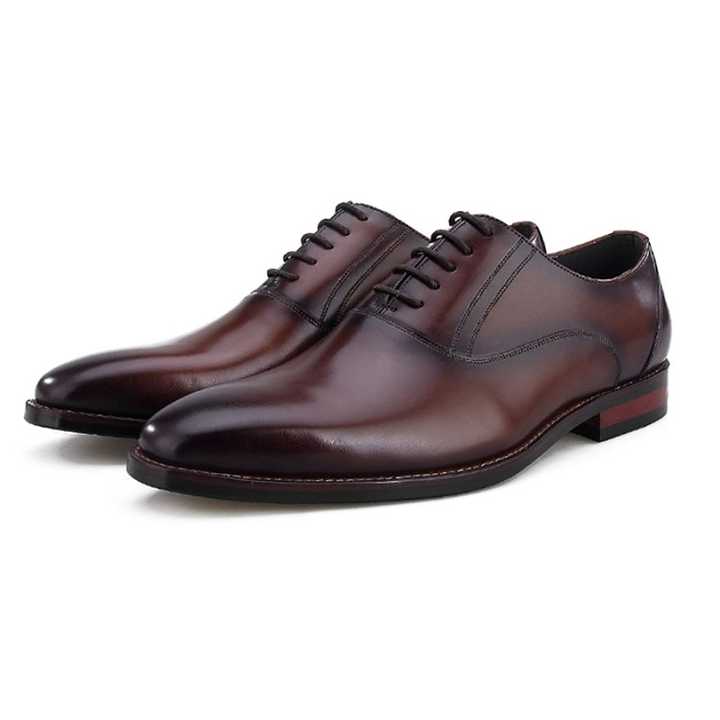Wholesale Men Leather Shoe Mens Fancy Man's Brown Office Dress Shoes New  Year Gift