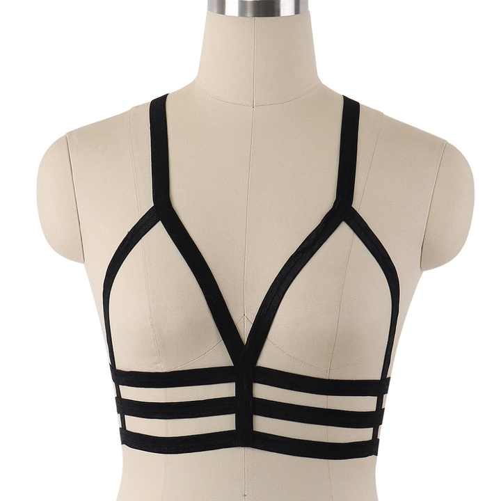 Corset Bustier Lacé Sexy Pin-up Burlesque Noir de pentagramme