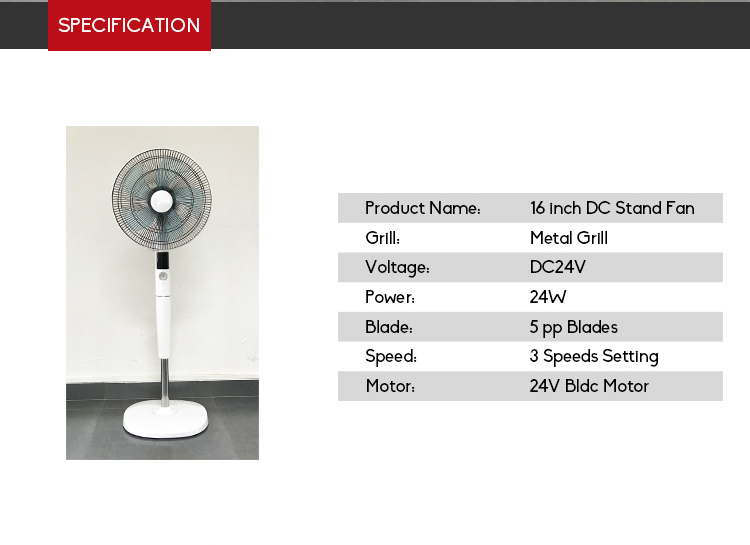 New Arrival 16 Inch DC Stand Fan LazyElf DC Stand Fan Five Blades Remote Control DC Fan Stand For Home