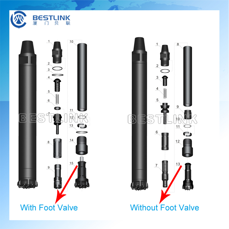 Bestlink Factory Cop84 M80 SD8 Ql80 Down The Hole DTH Rock Drilling Hammer Button Bit