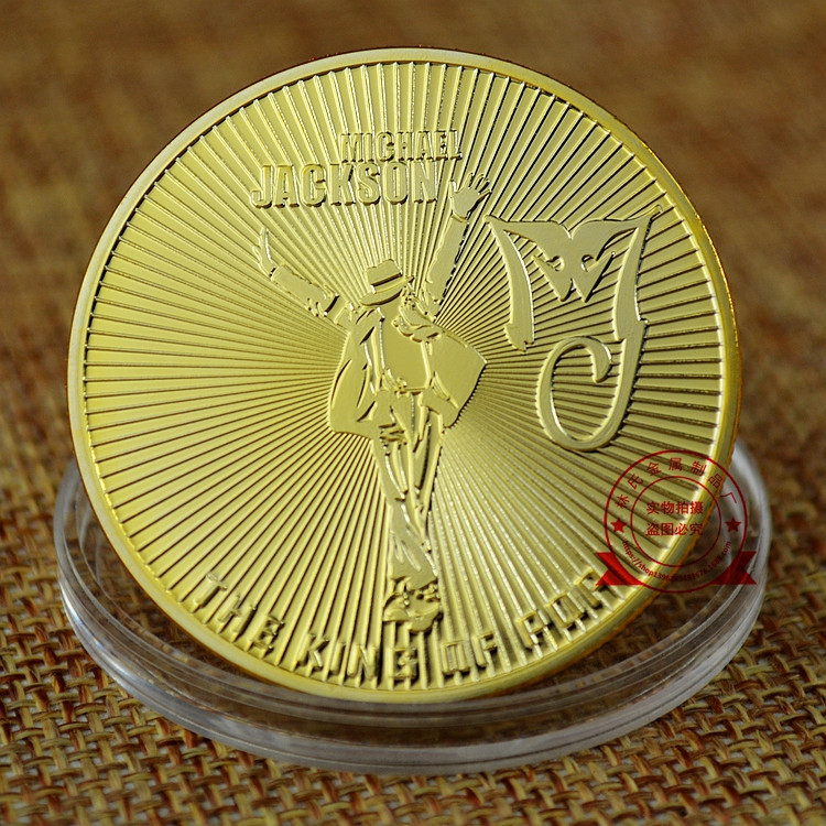Custom Gold Plated Michael Jackson Coin for Gifts - Unique MJ