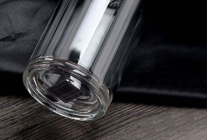 300ML high-quality heat resistance double layer glass bottles with filter