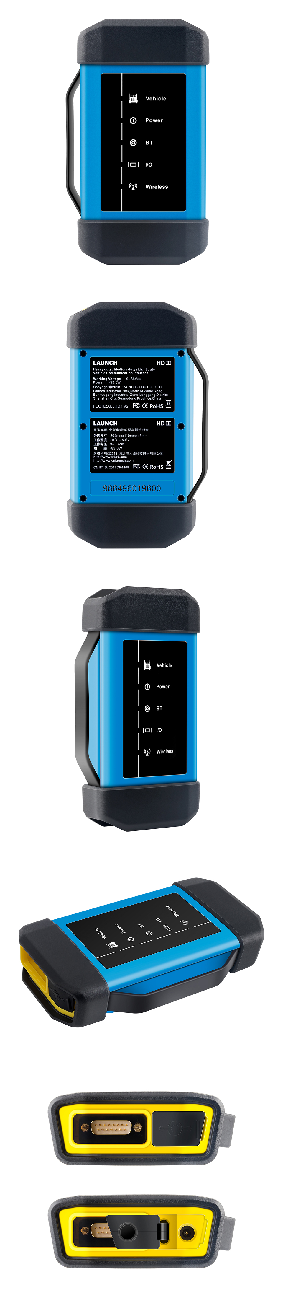 LAUNCH X431 HD III Heavy Duty 3.0 Truck Diagnostic Adapter Work for X431 V+/Pro3/Pad II