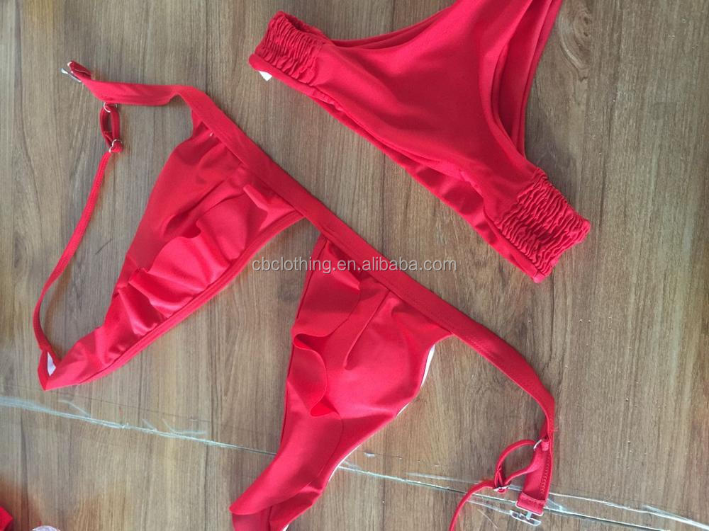 Hot Sale High quality Sexy Sold Ruffled Bikini