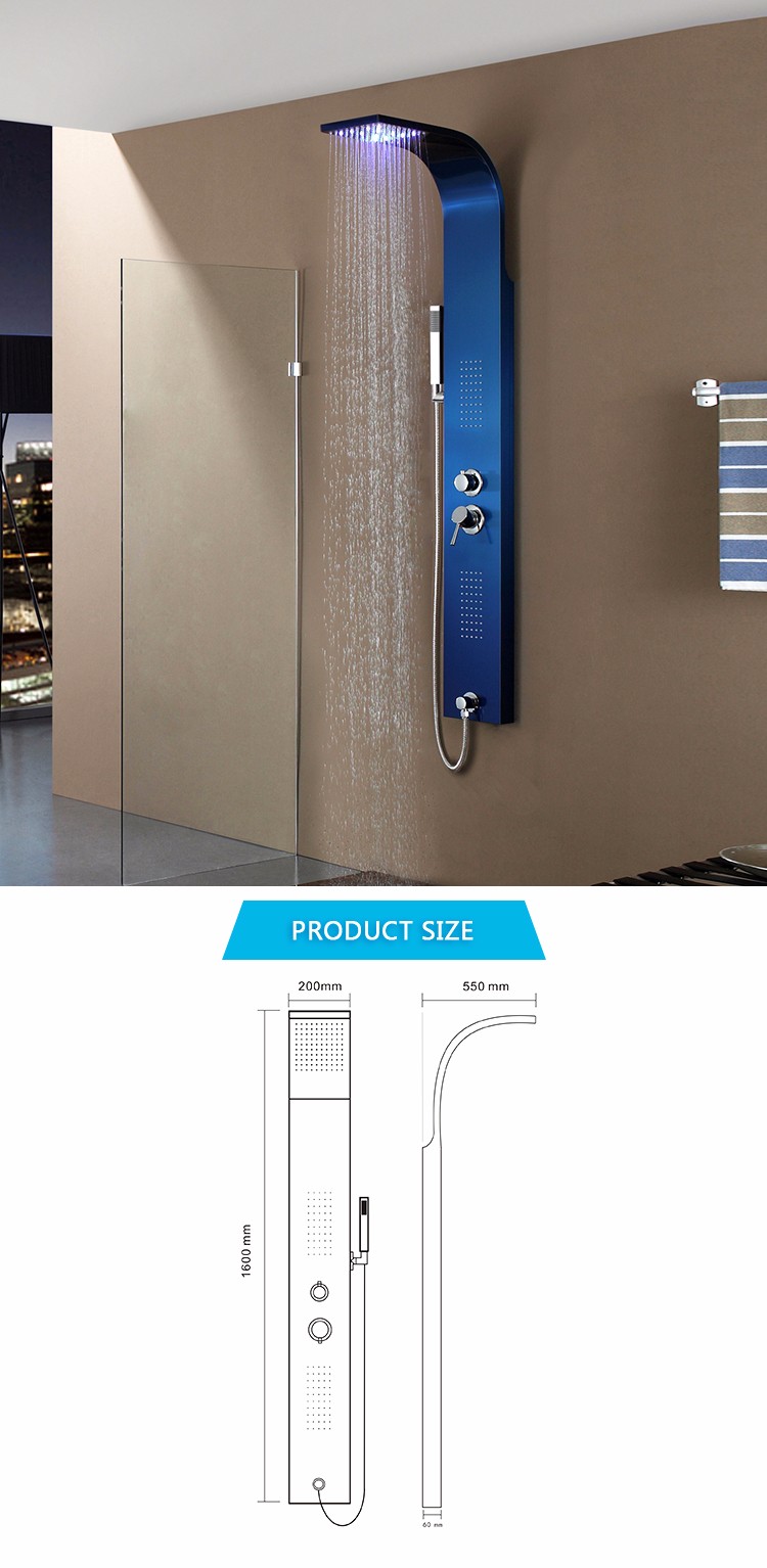 New Arrival Product Style Selections Set Led Light Shower Panel Head