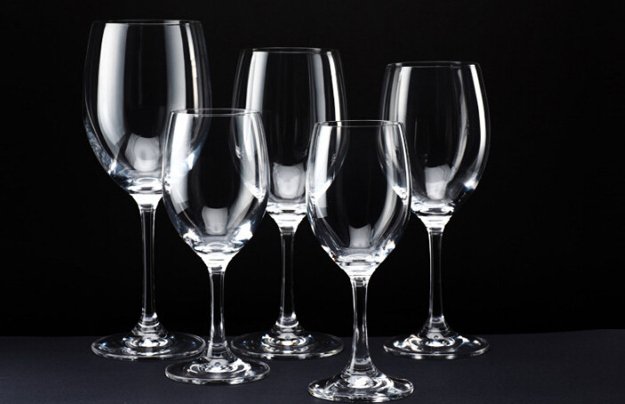13 oz Strong Wine Glass for Red White by Machine Made High Stem Wine Glass