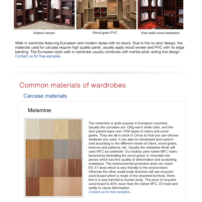 L shape sliding door wardrobe cabinet closet