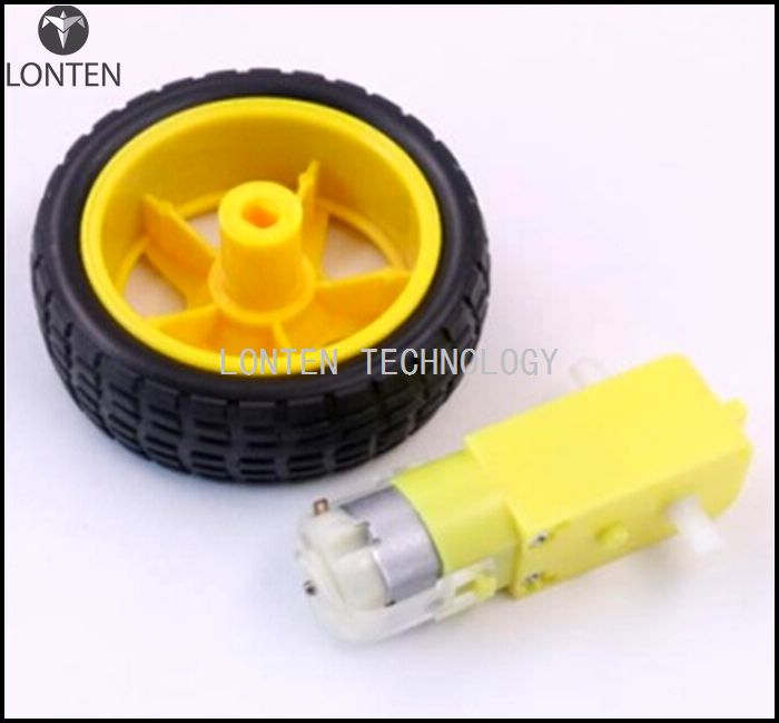 Wheel and Motor DC 3V-8V for aduino Smart Car DIY/ Motor with Wheel Robot Smart Car Set