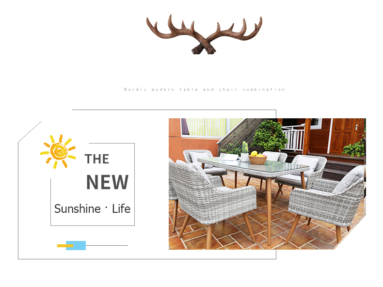 High quality garden outdoor patio furniture wicker patio chair set balcony pool patio sofa set table chair coffee salon bar