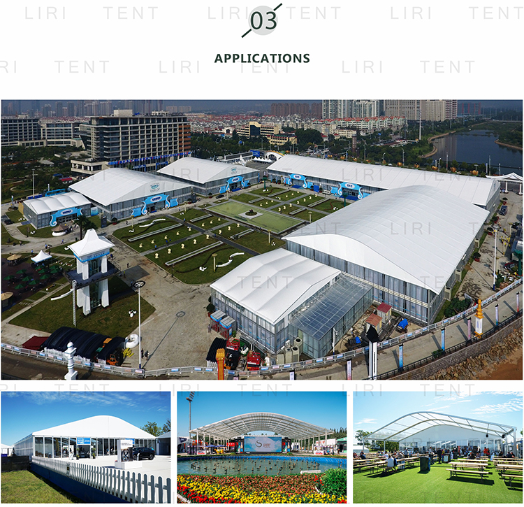 Arcum Shape Movable / Permanent Sport Tent for Tennis Court from Liri Tent for Sale