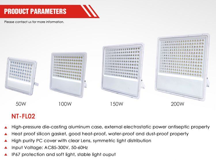 Netang dimmable PC Lens reflector 100 w outdoor LED Flood Light