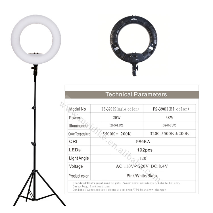 Yidoblo Aro de lus 192pcs led small ring light 3200-5500K 12 inches ringlight FS-390 for tikto youtube live streaming