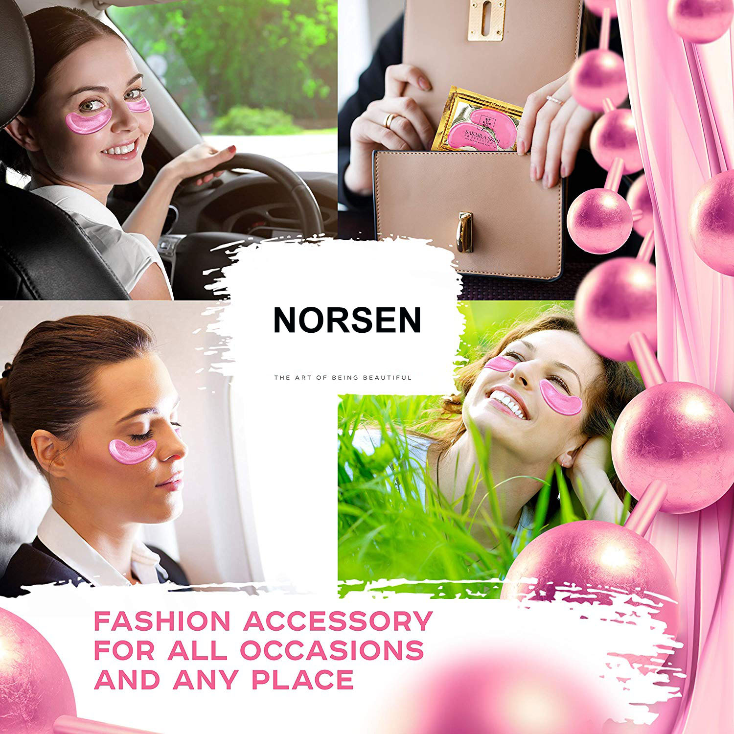 OEM Skin Care Anti-aging Hyaluronic Acid 24K Rose Gold Eye Mask