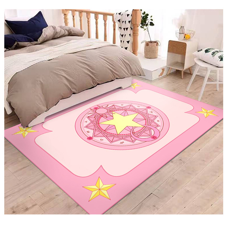 Factory Custom Made Girls Machine Washing Polyester Living Room Indoor Home Hotel  Printed Modern Carpet
