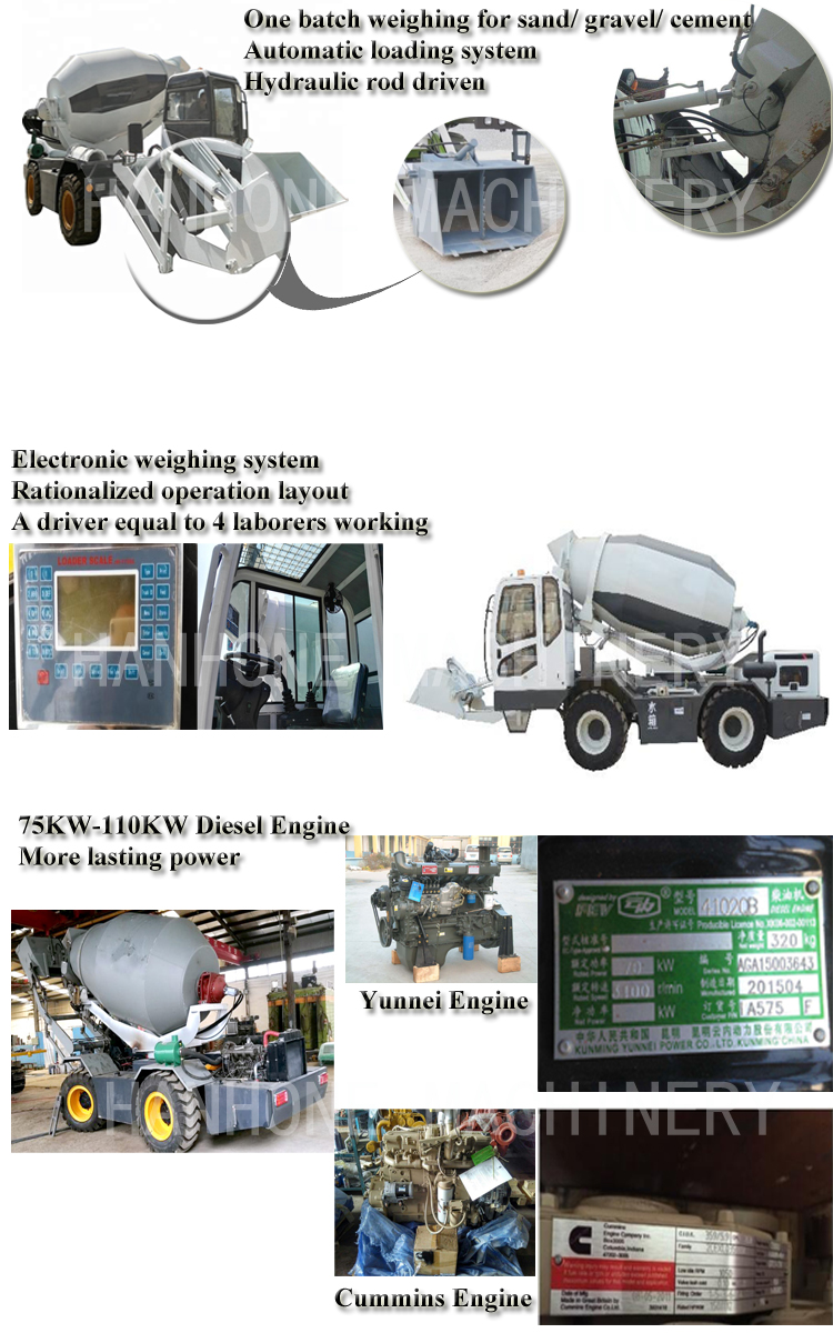 NEWEST DESIGN CONSTRUCTION CONCRETE MACHINE SELF LOADING MIXER TRUCK SHIPPING TO SRI LANKA