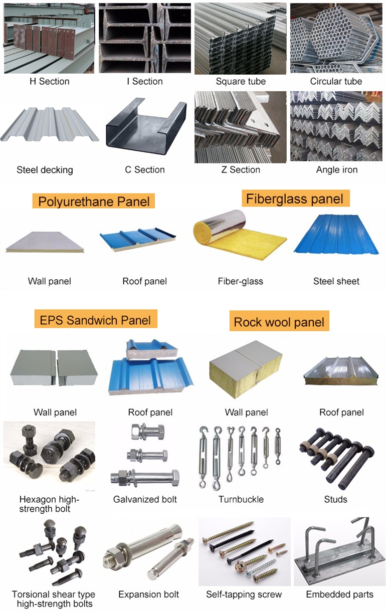 New design steel structure factory/warehouse