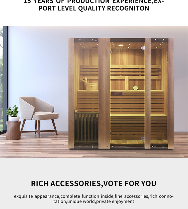 2019 new style red cedar traditional steam sauna room
