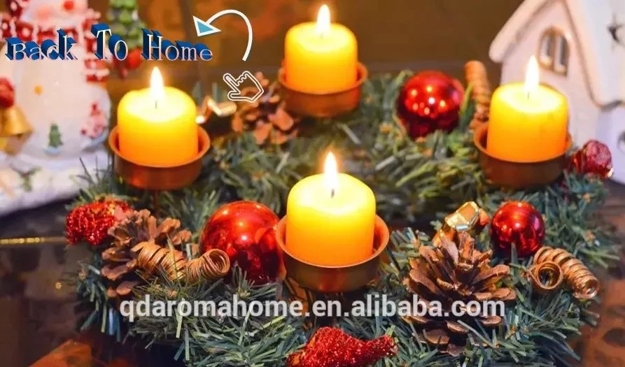 Aroma Home Red Candy Glass Candle سفارشی معطر با درب چوبی 16