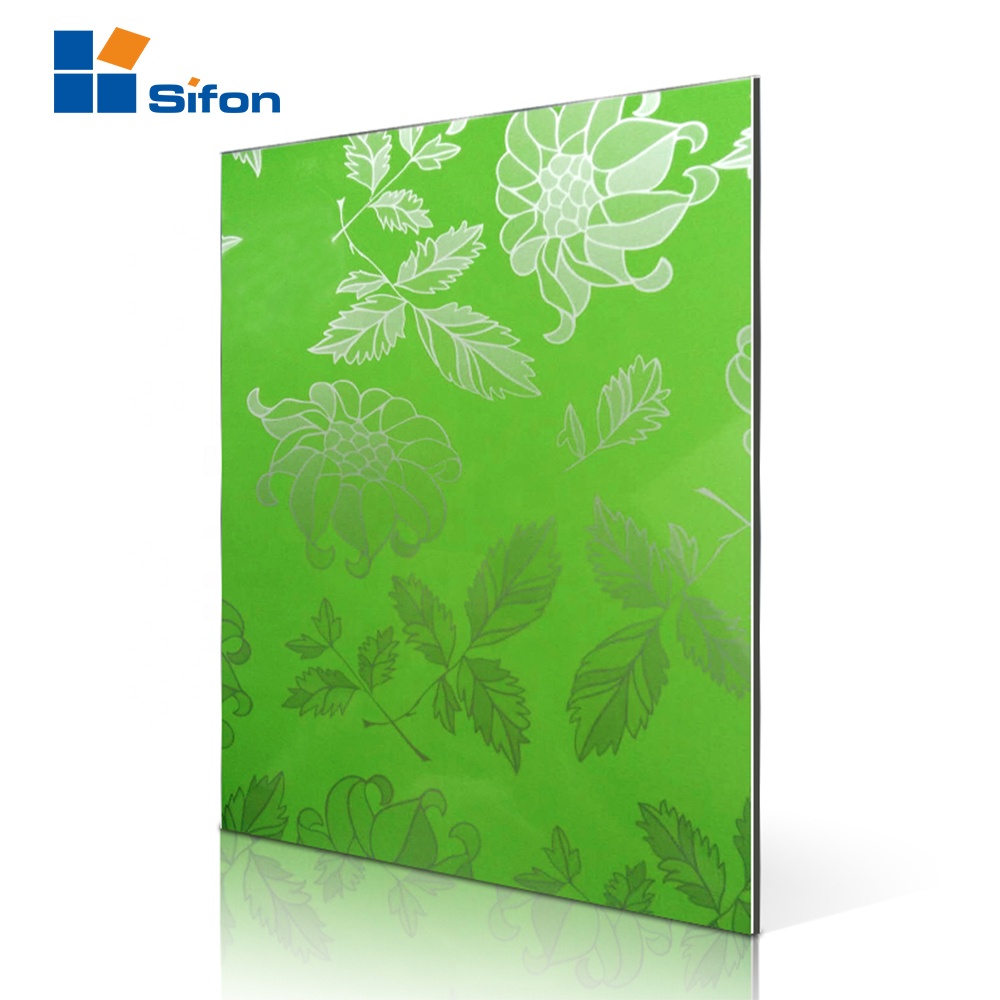 PET film coated flower aluminum composite panel acp sheet wall panel