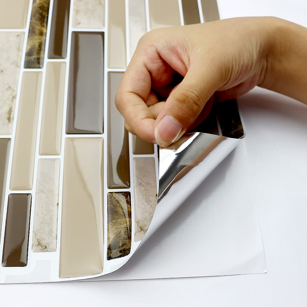 Marble strips Peel and Stick Vinyl Wall Tile stickers Backsplash decal