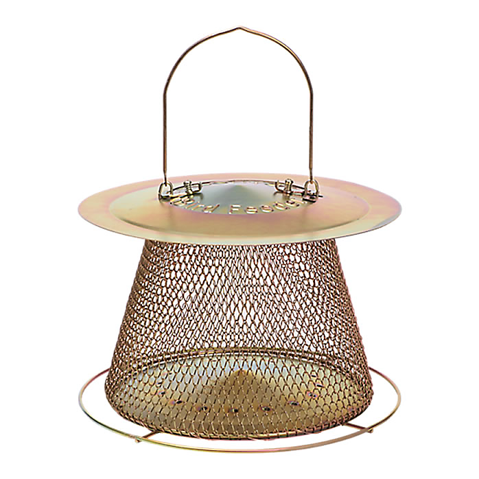 松鼠证明焊接网格圆形野生金属喂鸟鸟 - buy metal bird feeder,round