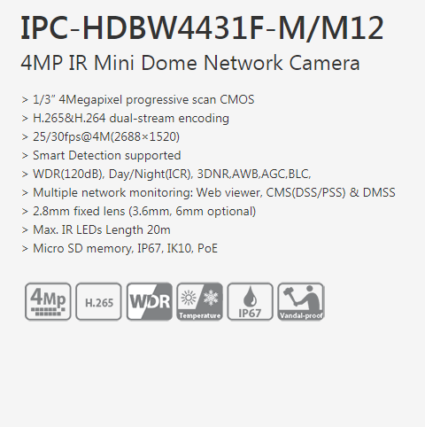Dahua IPC-EBW81242 12MP Ultra HD Vandal-proof IR Network Fisheye Camera IP67 AI fisheye Camera replace IPC-EBW81230 ip camera