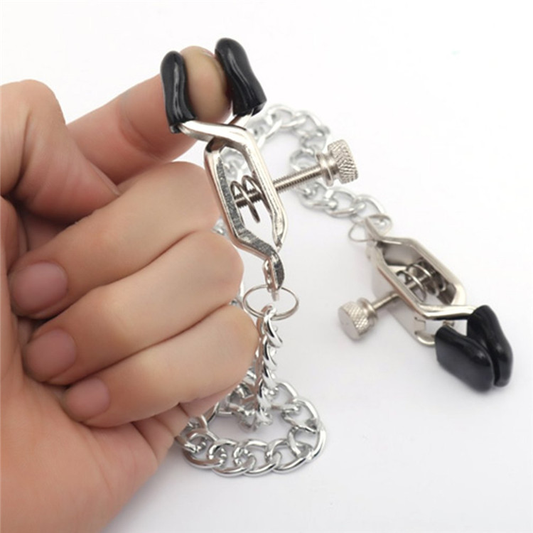 可调节奶嘴夹玩具铝合金胸夹小铃振动器bdsm情色调情情色礼品玩具