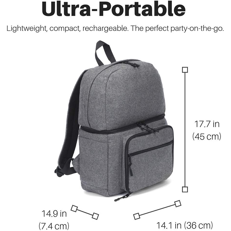 2020 Borsa termica per altoparlante incorporata di nuova moda, zaino per dispositivo di raffreddamento della radio isolato