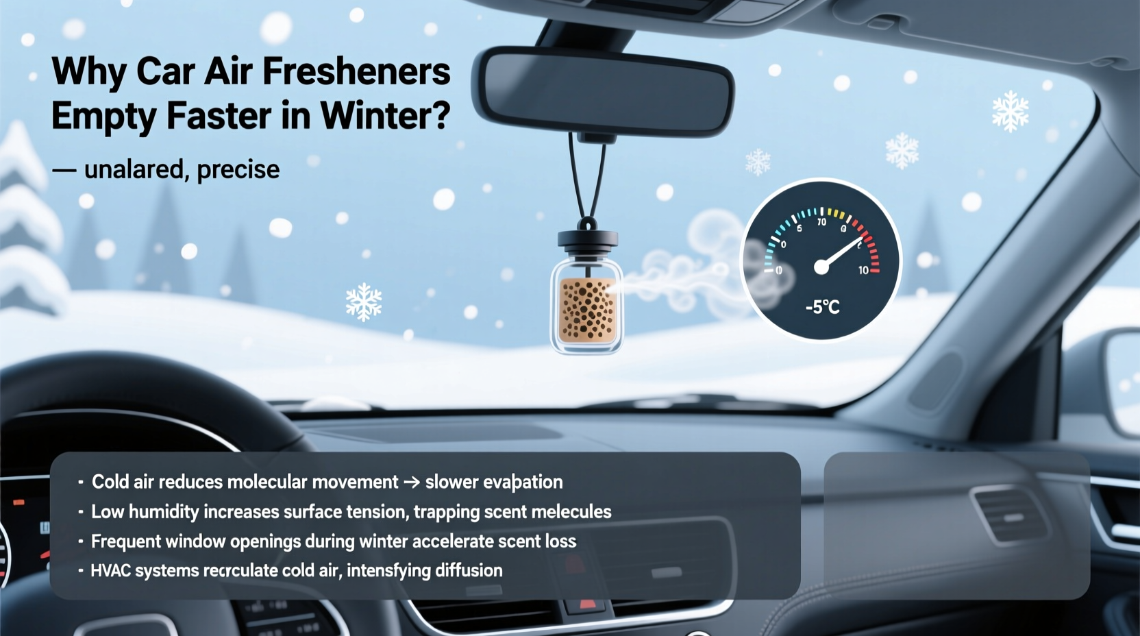 why air freshener empties fast winter