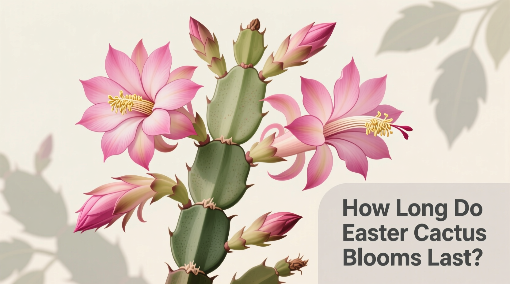 how long do easter cactus blooms last