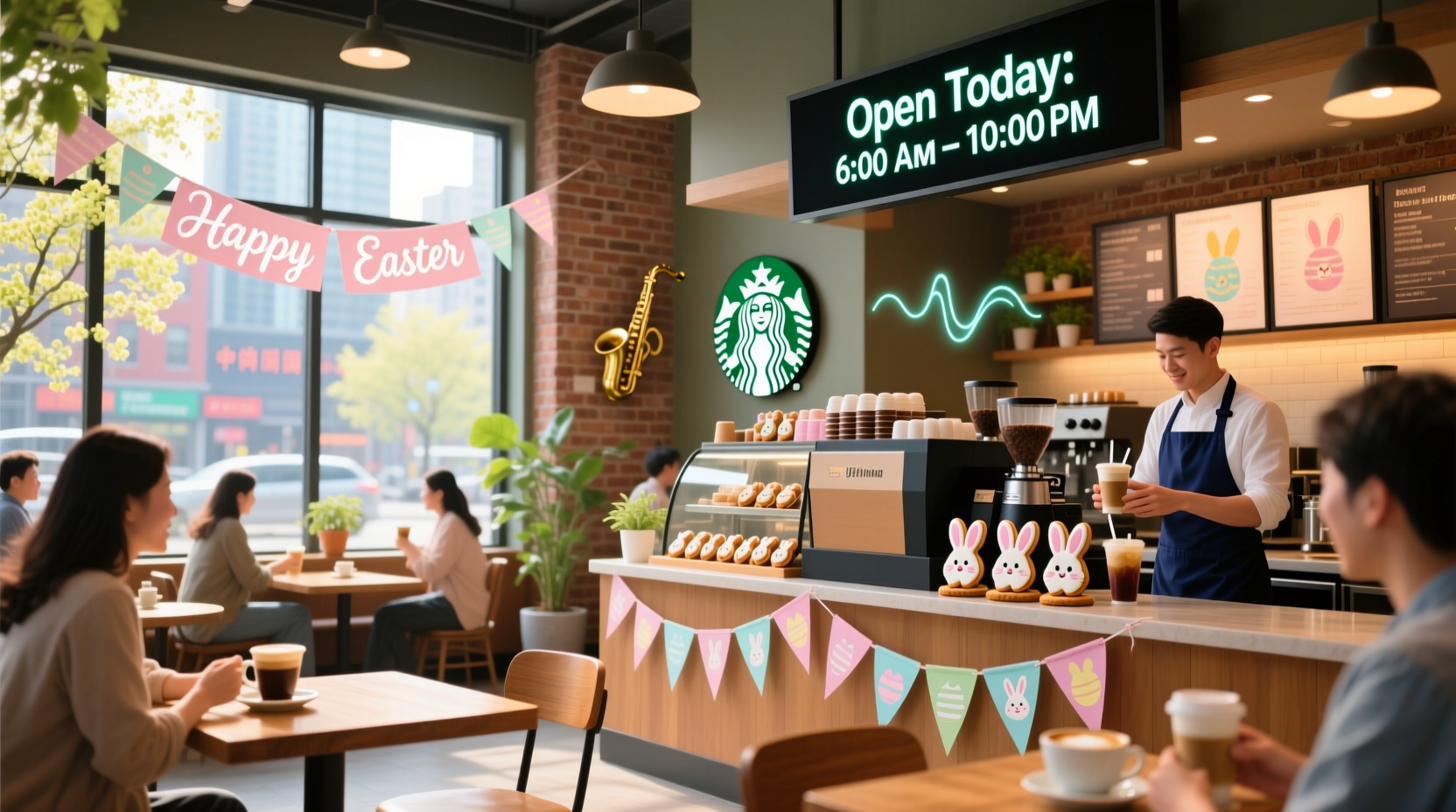 is starbucks open on easter 2025