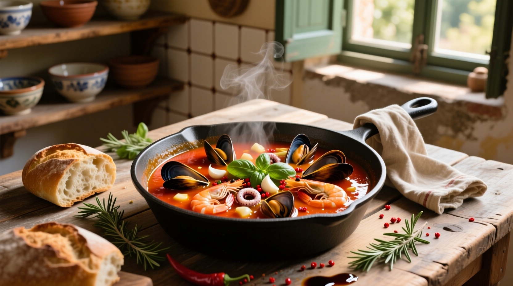 Authentic Italian Fish Seafood and Tomato Stew Recipe