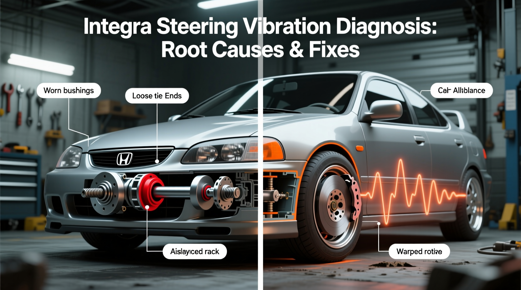 integra steering vibration diagnosis