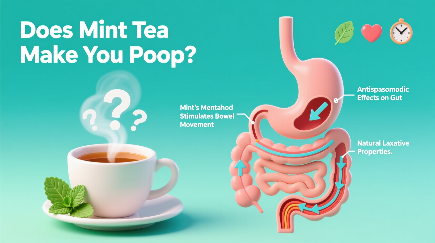 does mint tea make you poop