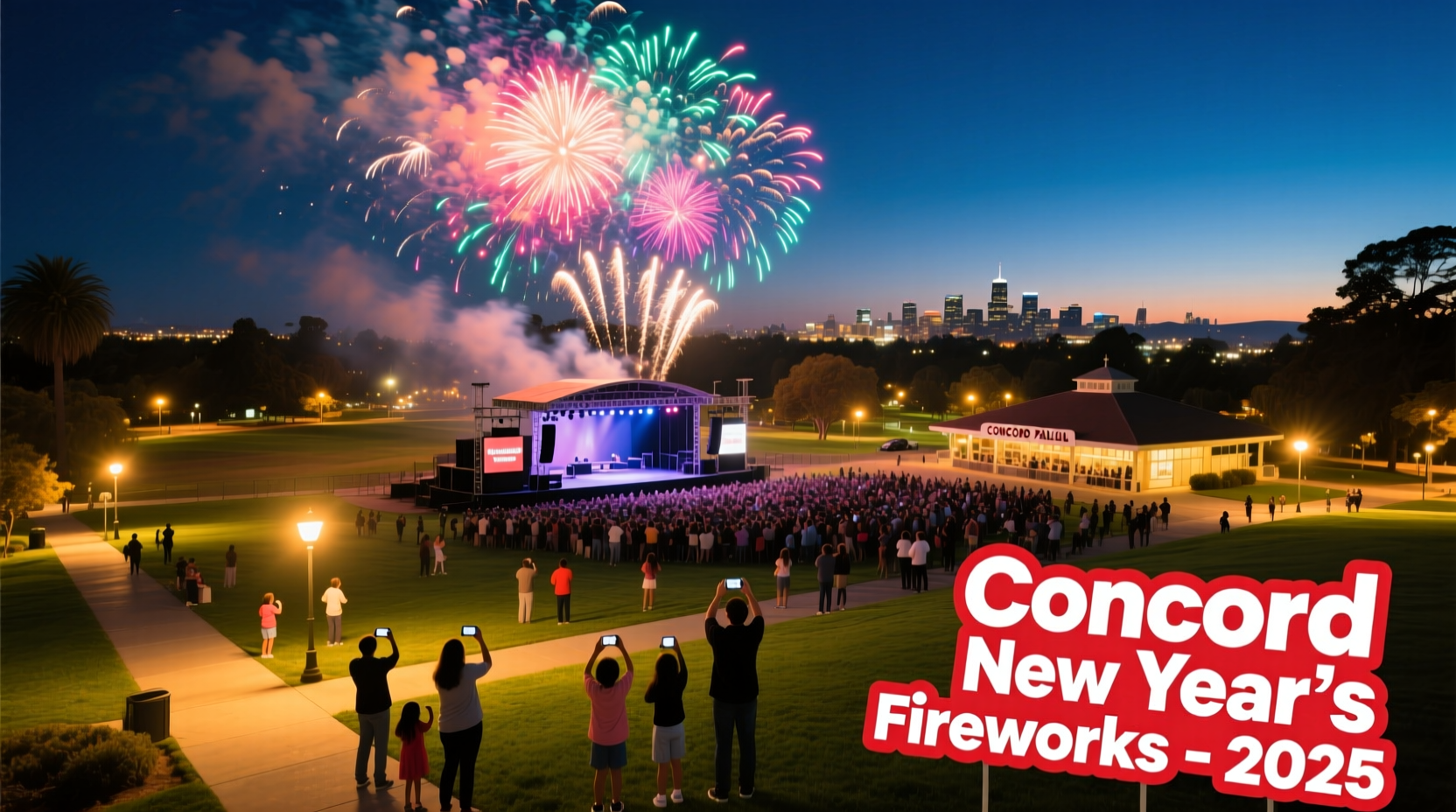 where to watch fireworks near concord ca for new year