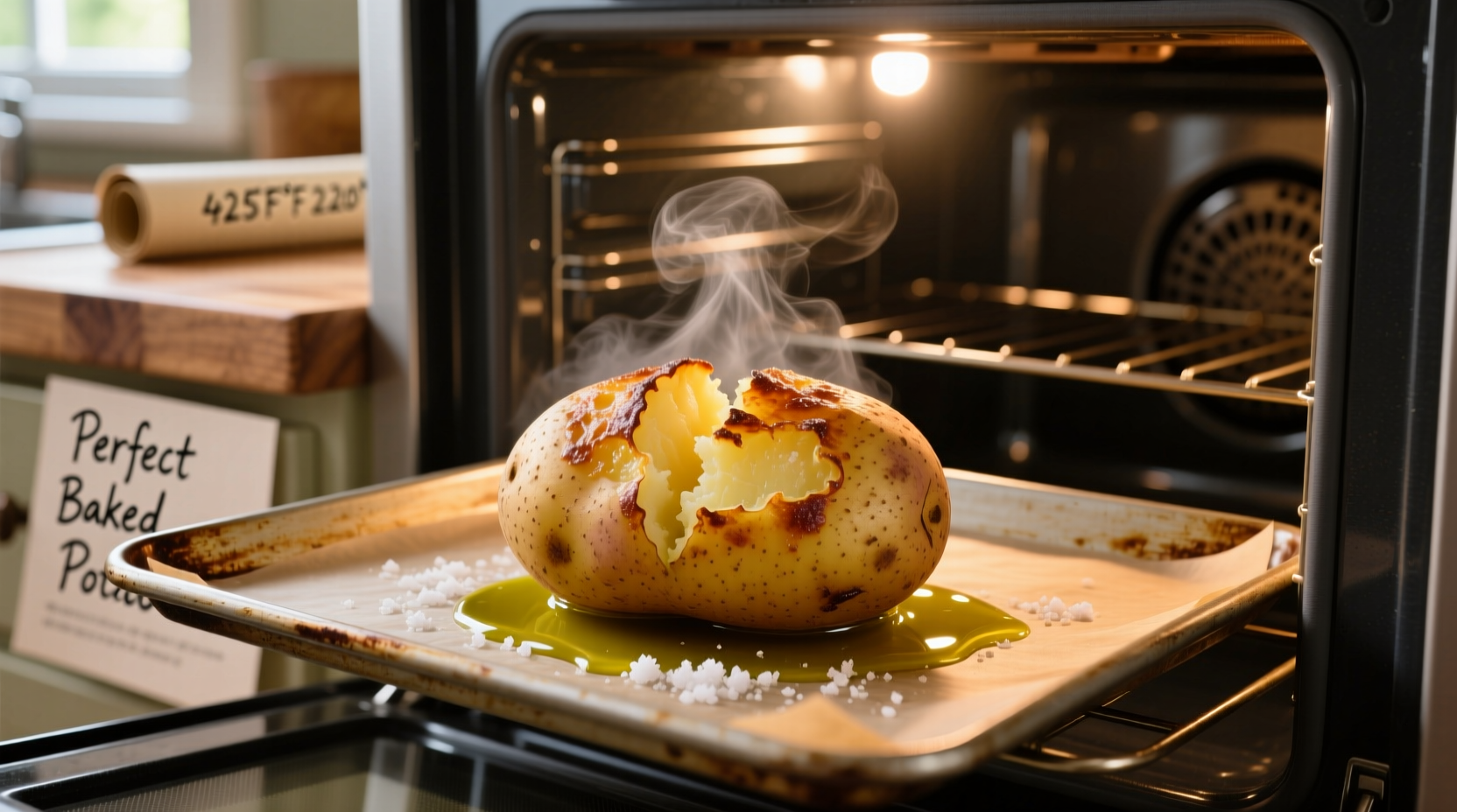 temperature to bake potato