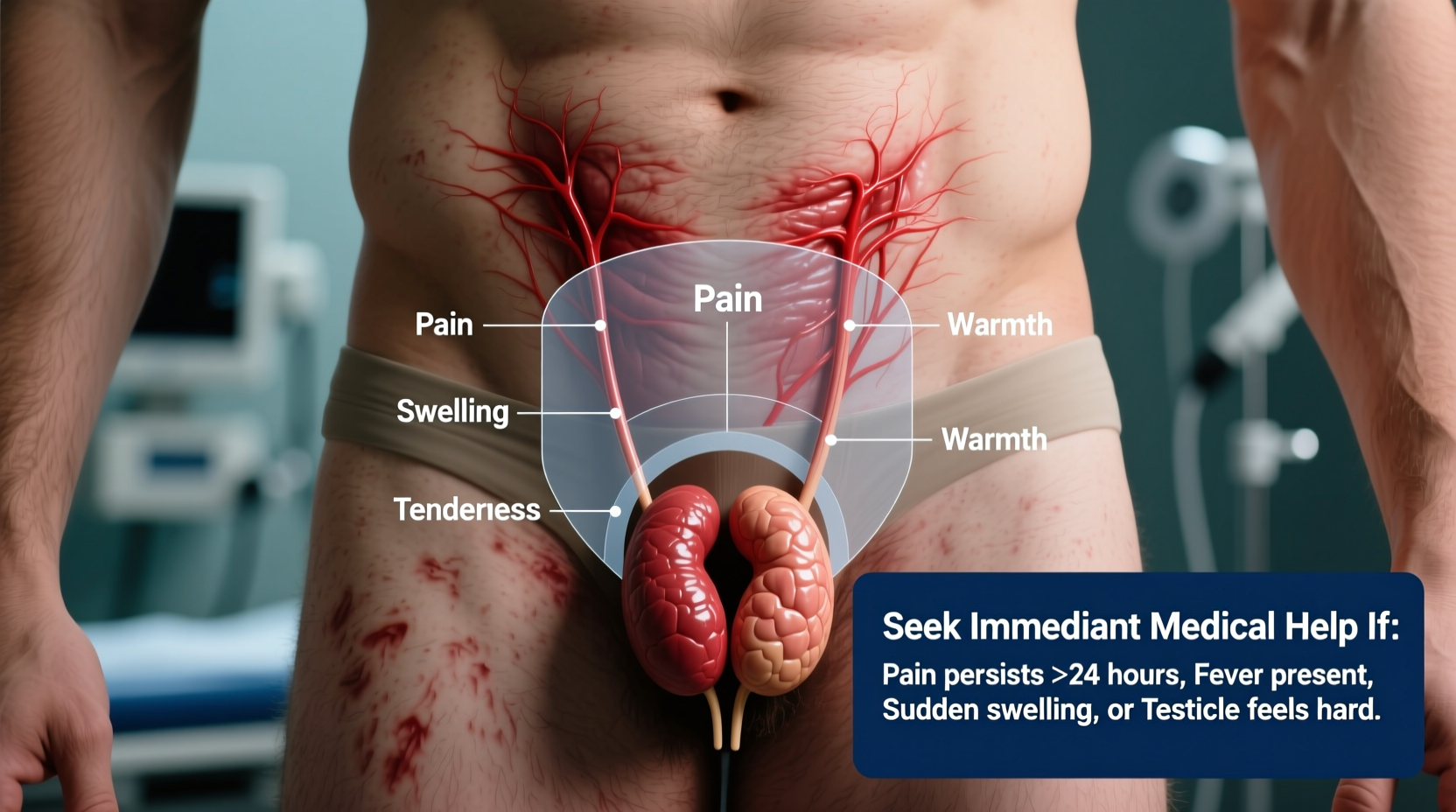 swollen balls causes symptoms and when to seek help