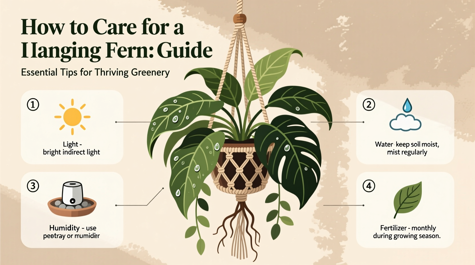 how to care for a hanging fern