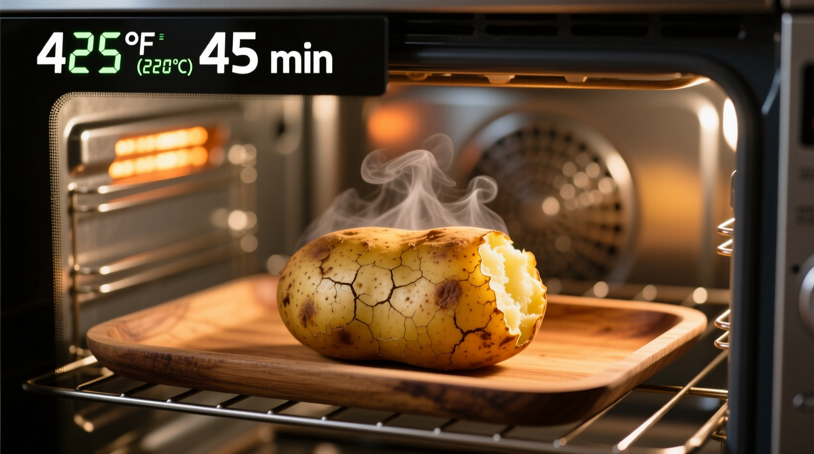 baked potato in oven time and temperature