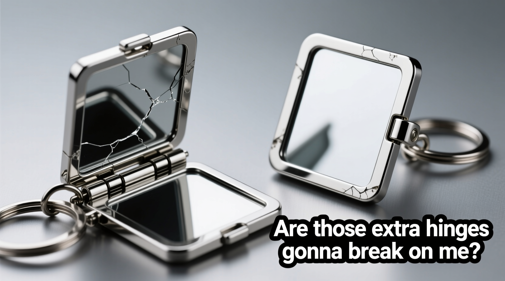 folding mirror keychain vs fixed are those extra hinges gonna break on me