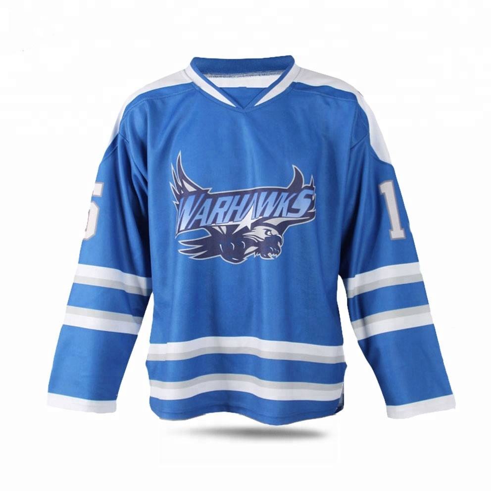 定制设计升华冰球运动服图案冰球球衣批发