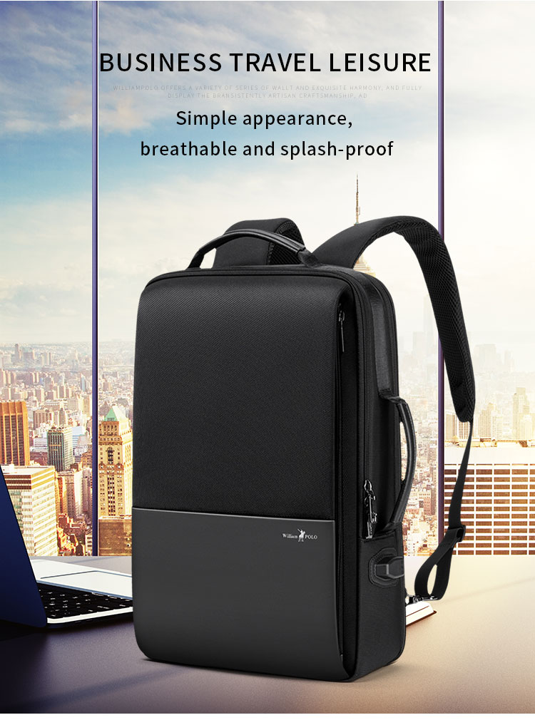 Wholesale Business Simple Laptop Backpack 17 Inch Computer Bag USB School  Charging Waterproof Travel Backpack Men