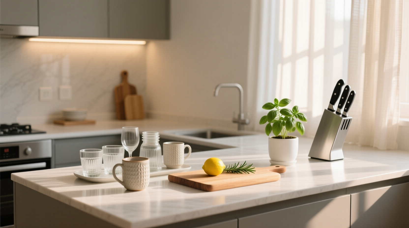 how to clean declutter your kitchen counters and keep them that way