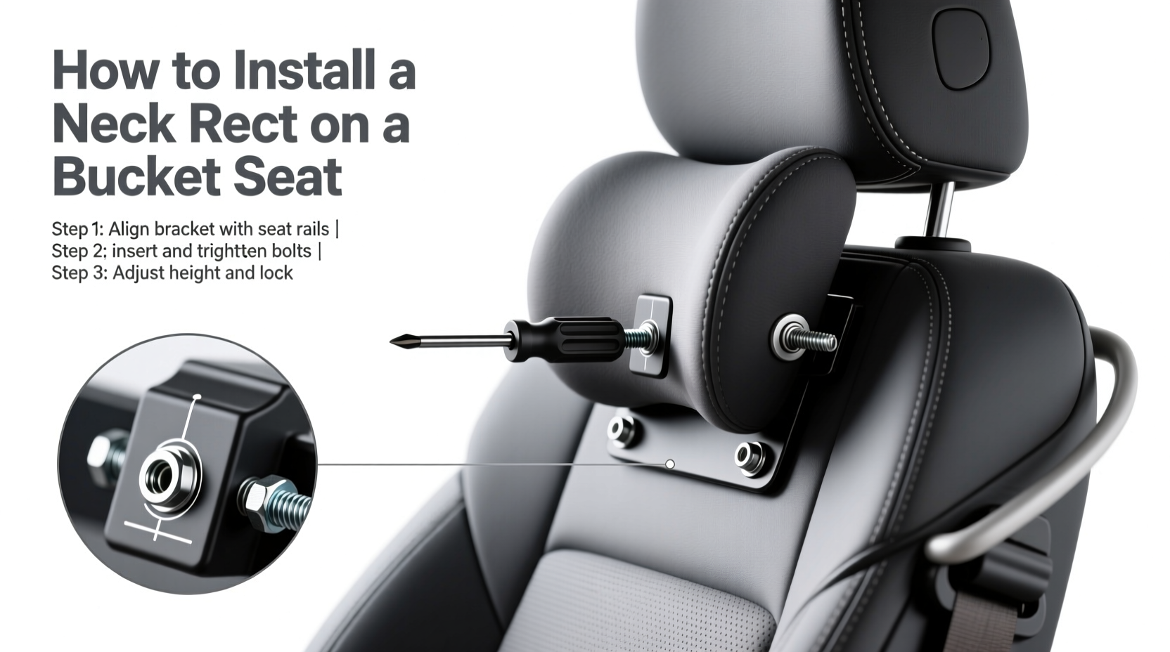 How to Install a Neck Rest on a Bucket Seat