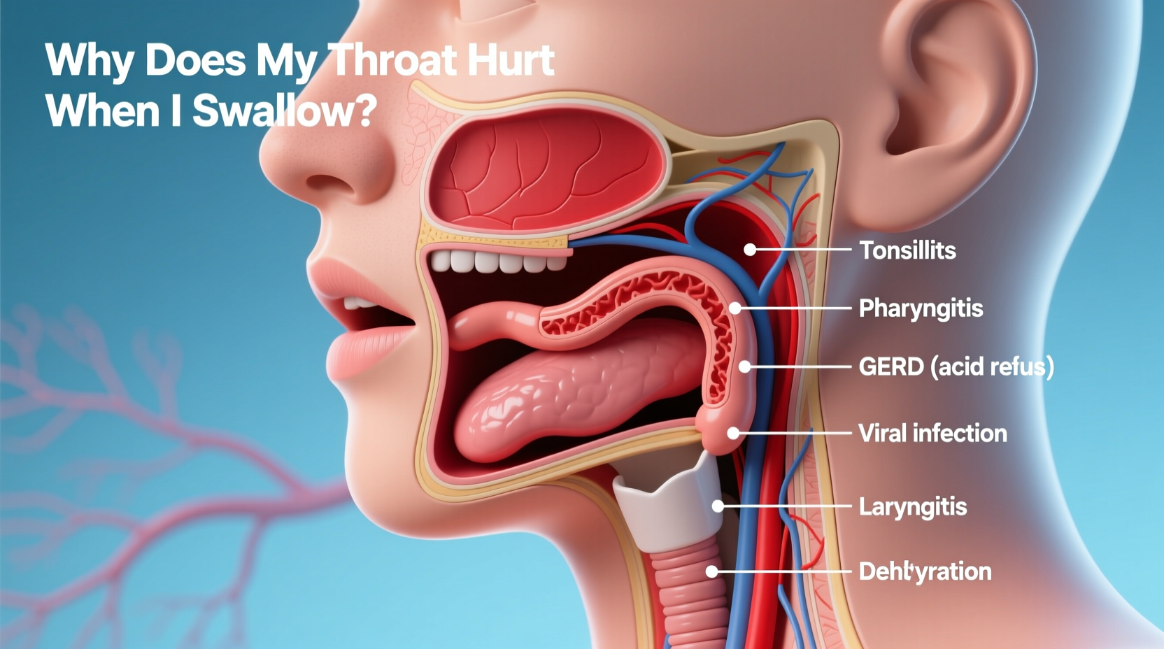 why does my throat hurt when i swallow possible causes