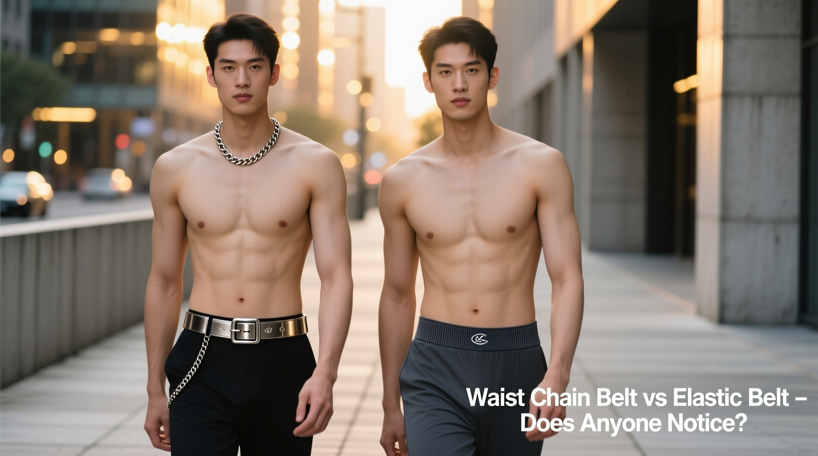 waist chain belt vs elastic belt does anyone even notice a difference these days